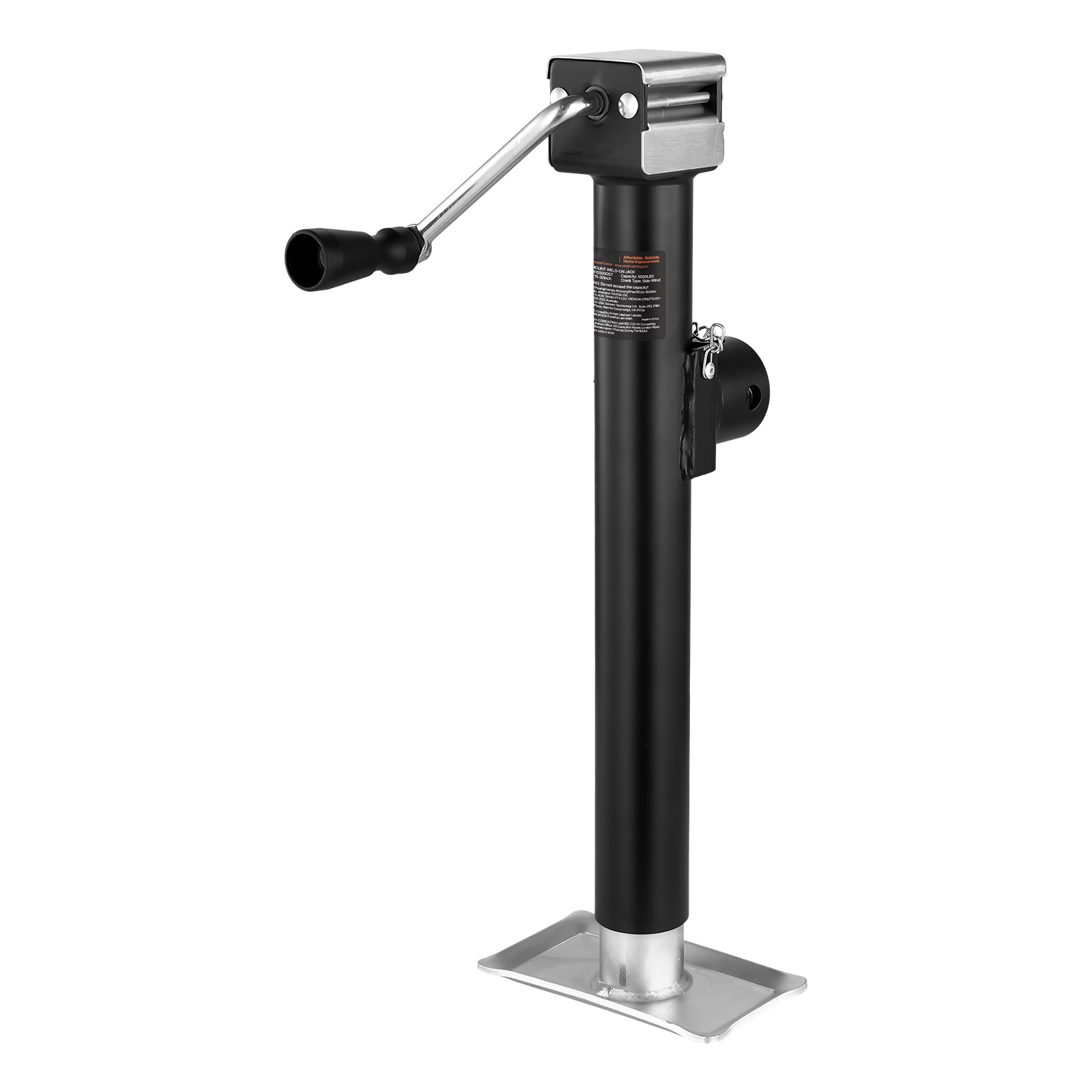 Trailer Jack Weld-on Pipe Mount Swivel Trailer Jack 5000 Lbs 15" Travel_voghion.com